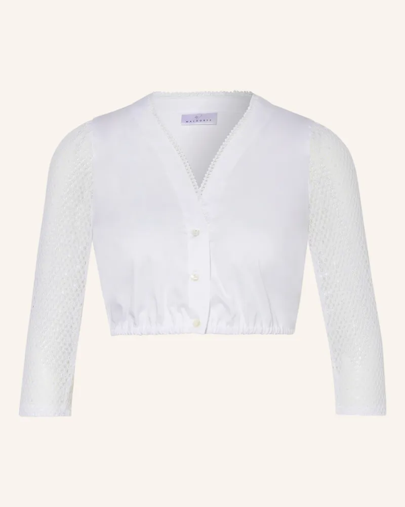 WALDORFF Dirndlbluse mit 3/4-Arm Weiss