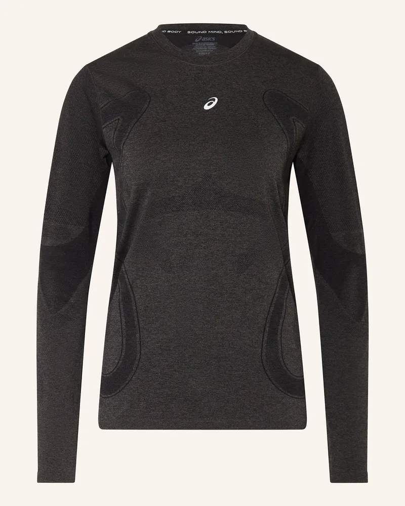 Asics Laufshirt Road Seamless Ls schwarz Dunkelgrau
