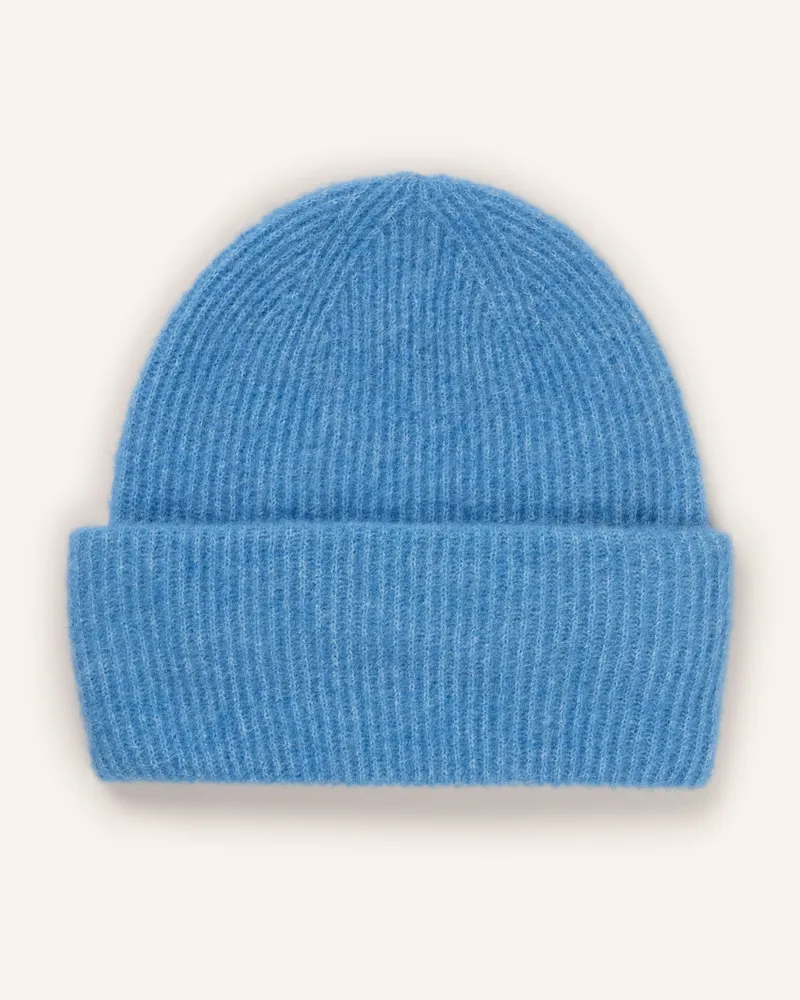 Samsøe & Samsøe Mütze Nor Mit Alpaka blau Blau