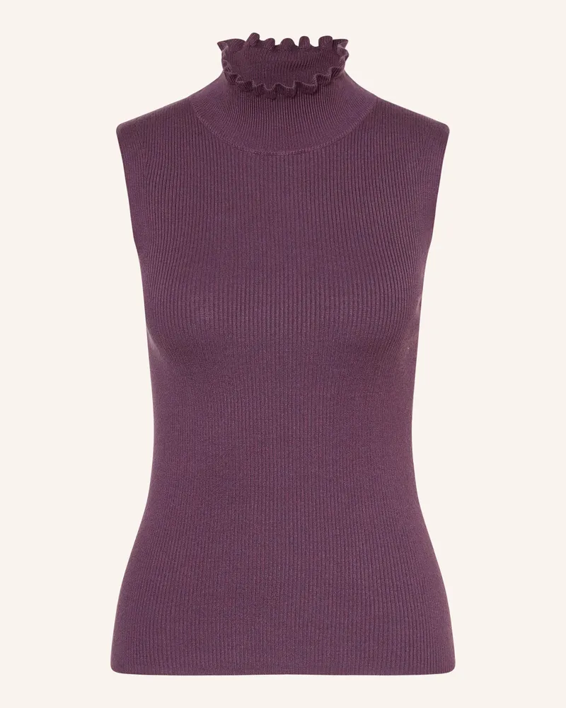 Darling Harbour Stricktop Mit Rüschen lila Plum