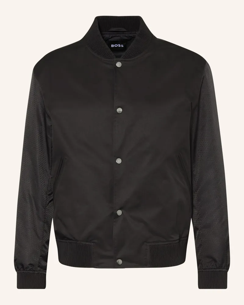 HUGO BOSS College-Jacke Covor schwarz Schwarz