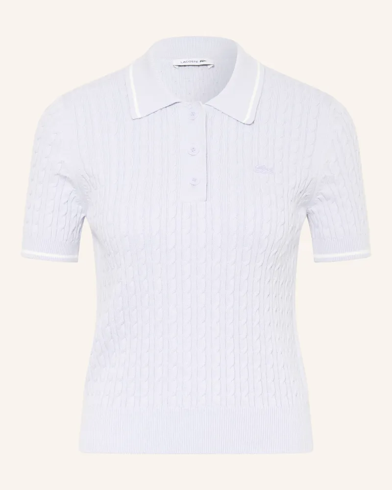 Lacoste Strick-Poloshirt blau Hellblau
