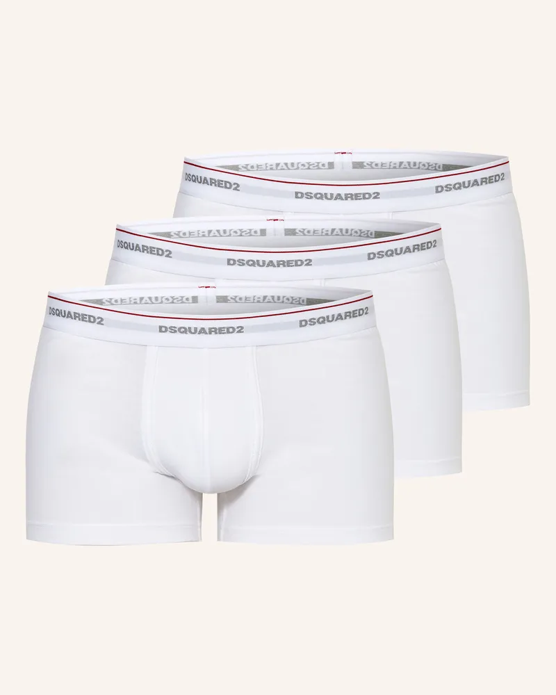 Dsquared2 3er-Pack Boxershorts weiss Weiss