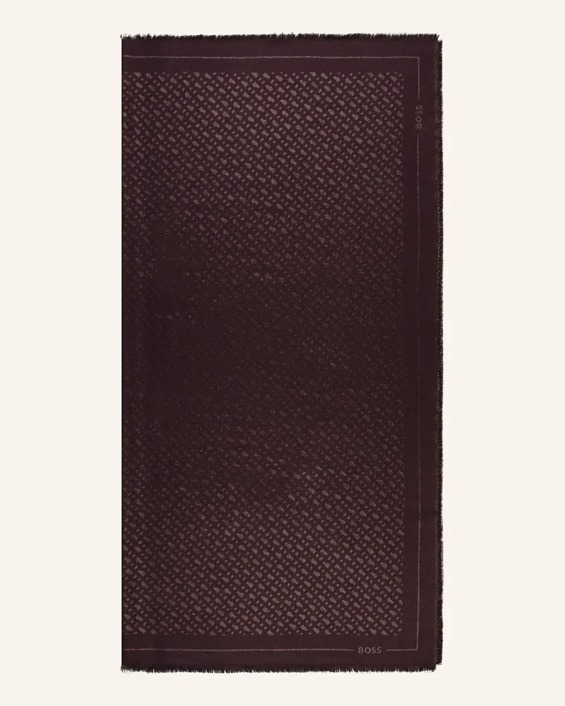 HUGO BOSS Schal mit Glitzergarn Dunkellila
