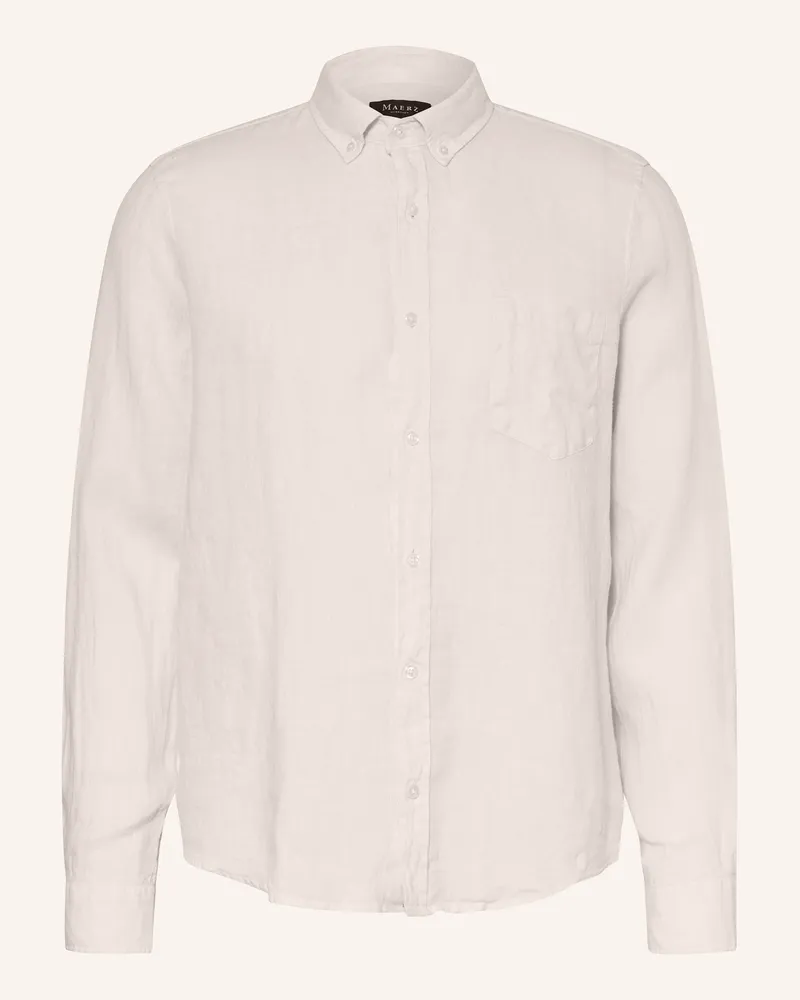 Maerz Leinenhemd Comfort Fit Weiss