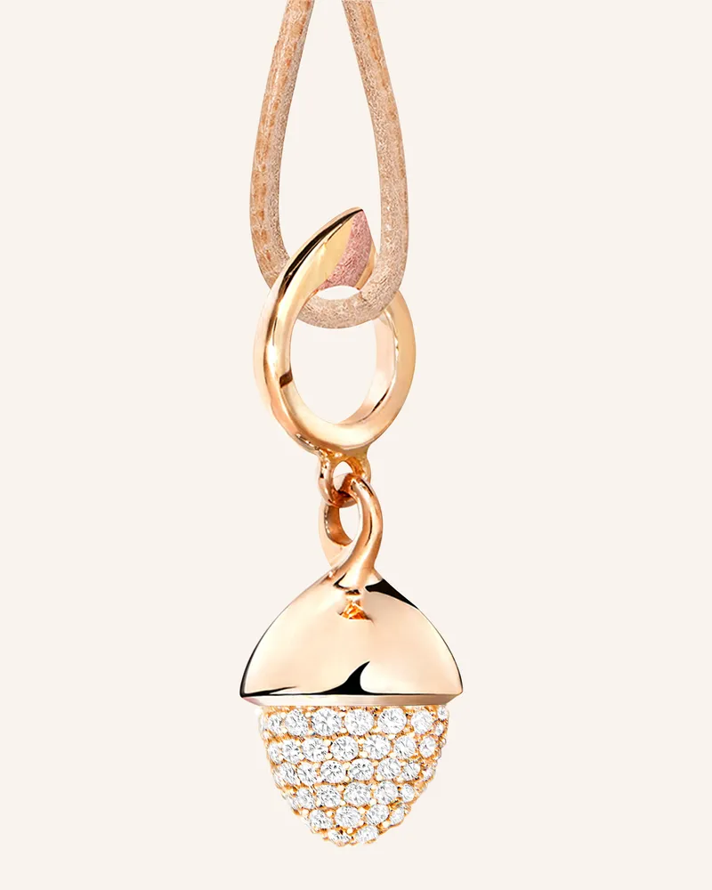 TAMARA COMOLLI Anhänger PENDANT MIKADO FLAMENCO DIAMOND PAVÉ aus 18 Karat Roségold mit Diamant Pavé Roségold