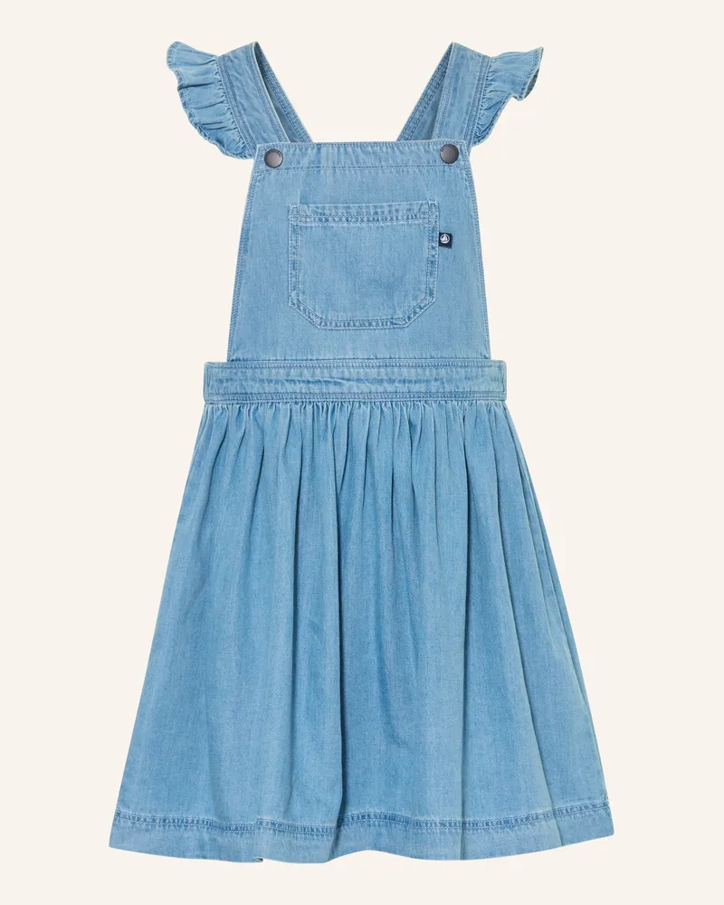 Petit Bateau Jeanskleid Mit Rüschen blau Hellblau