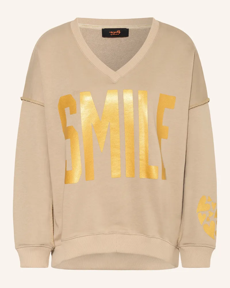 Miss Goodlife Oversized-Sweatshirt beige Hellbraun