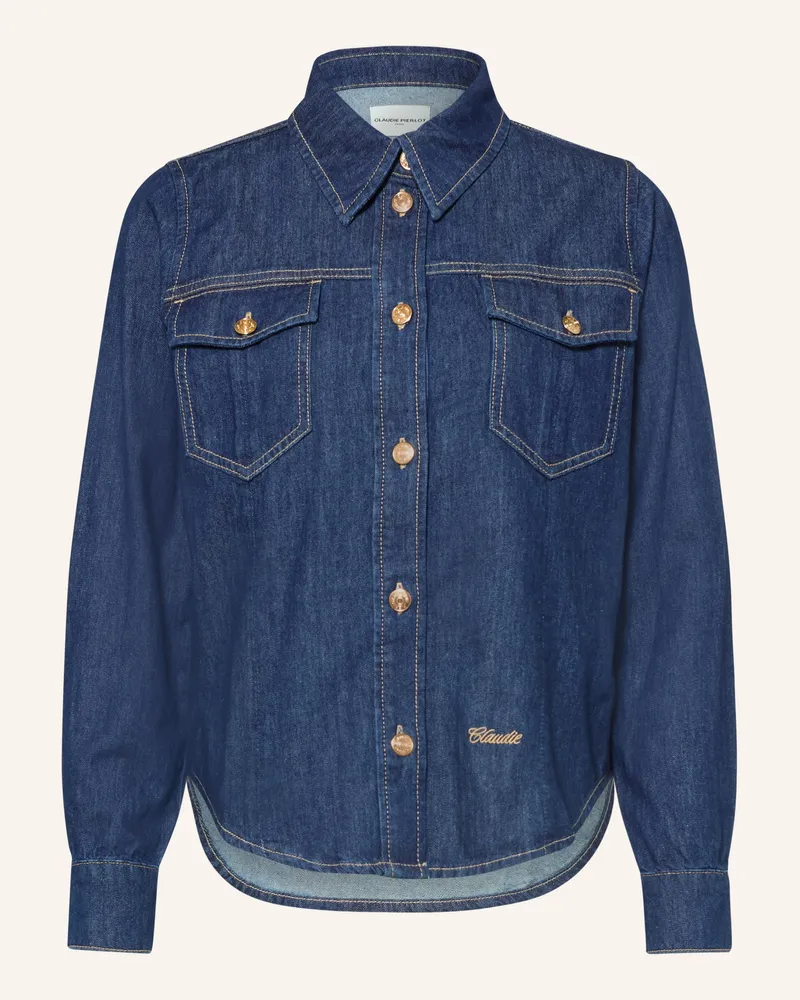 Claudie Pierlot Jeansbluse blau Dunkelblau