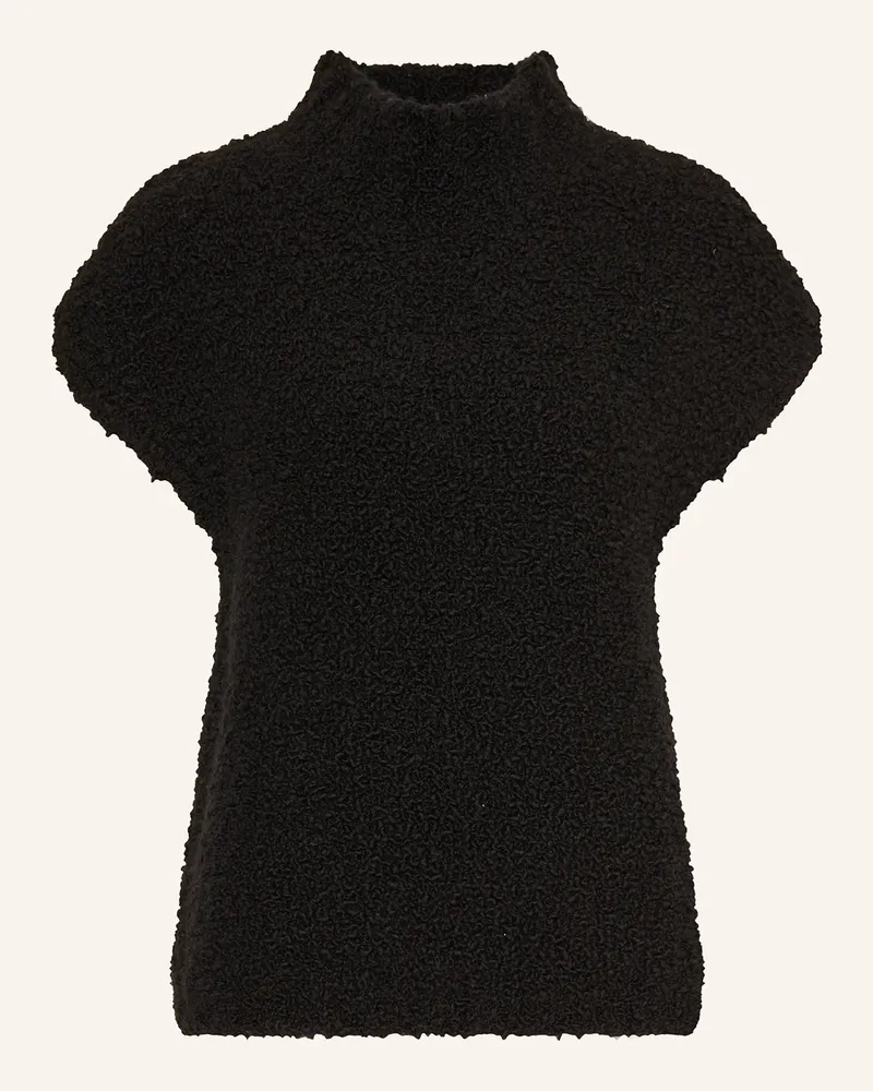 Grace Teddyfell-Pullunder schwarz Schwarz