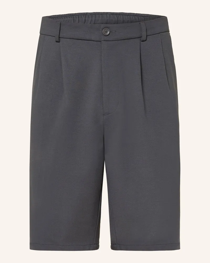 HUGO BOSS Tennisshorts Retro Pleat grau Dunkelgrau
