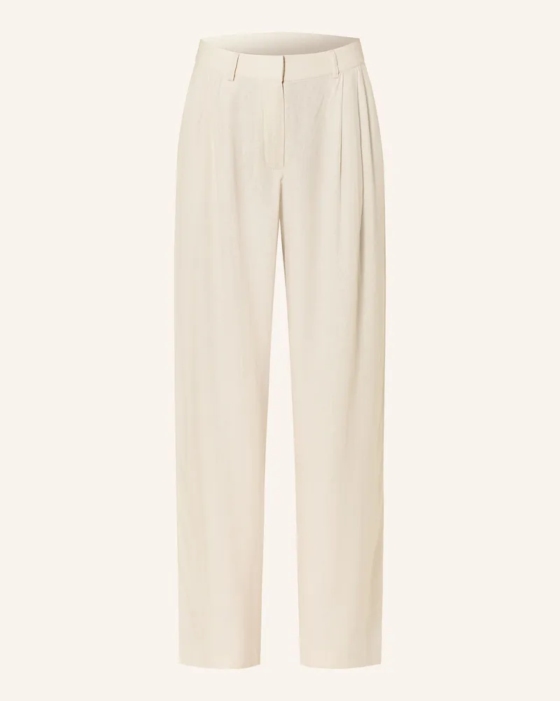 MOSS COPENHAGEN Marlenehose Mschryan Mit Leinen weiss Creme