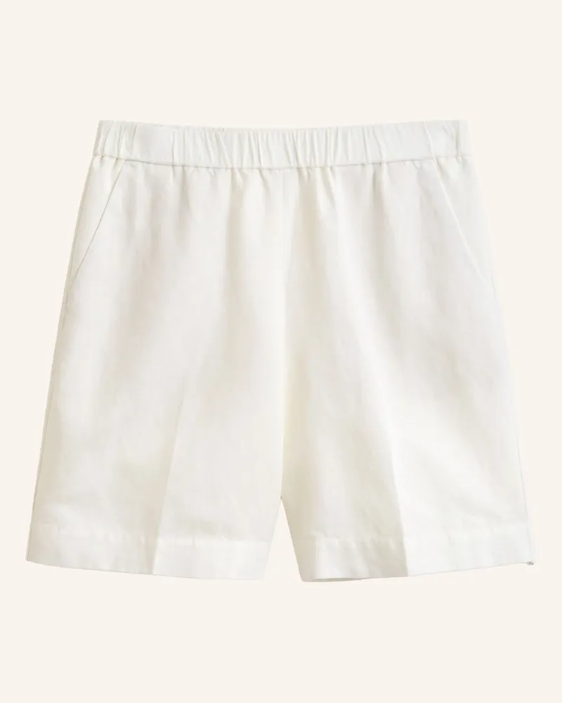 Gant Shorts Mit Leinen weiss Creme