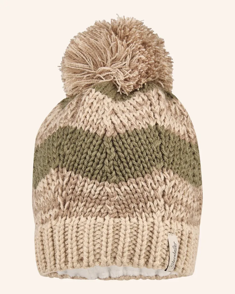 Sterntaler Bommelmütze Melange Braun