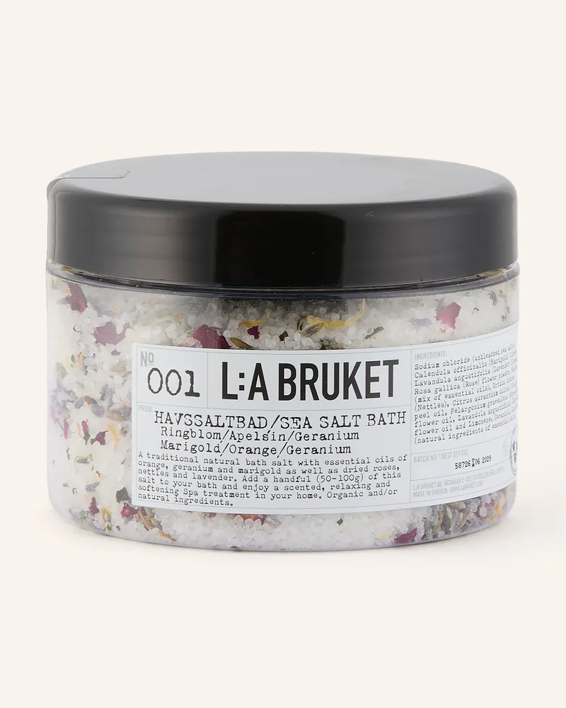 L:A Bruket Badesalz 001 Marigold/ Orange/ Geranium Weiss