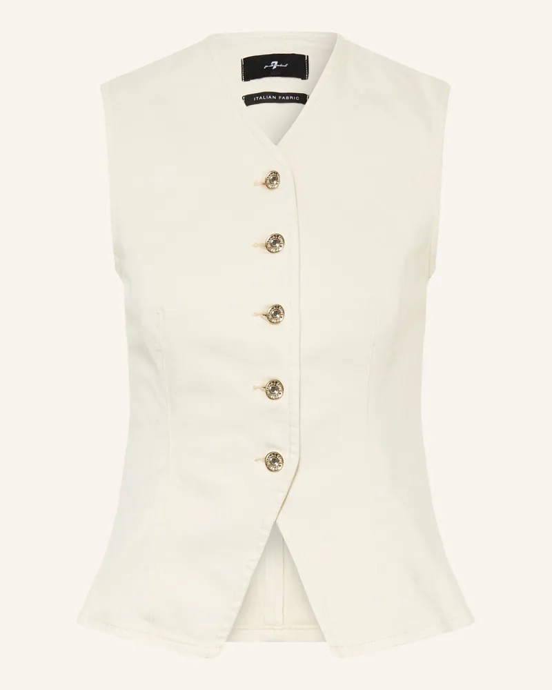 7 for all mankind Blazerweste weiss Creme