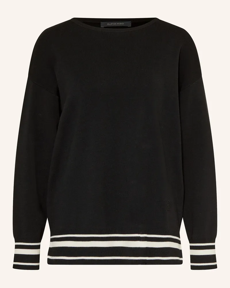 Elena Mirò Oversized-Pullover Schwarz