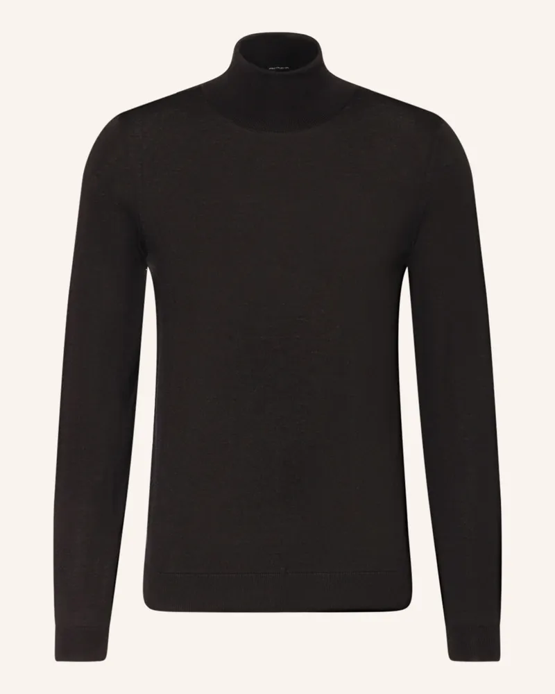 HUGO BOSS Rollkragenpullover MUSSO Schwarz