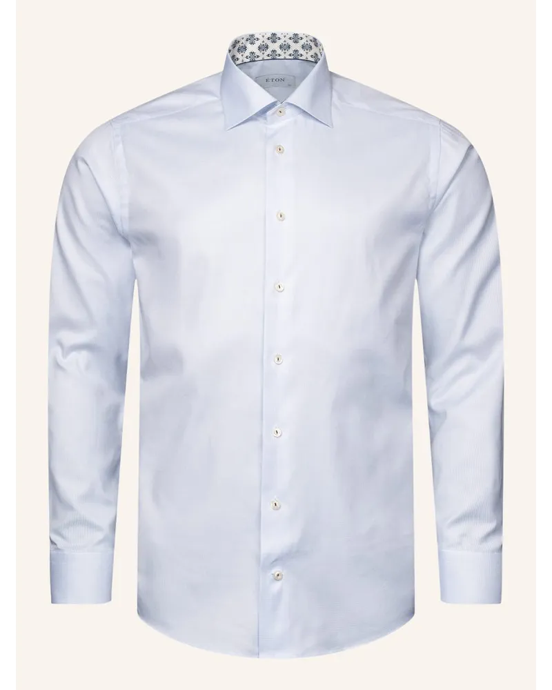 Eton Contemporary fit Baumwoll-Tencel™-Hemd Blau