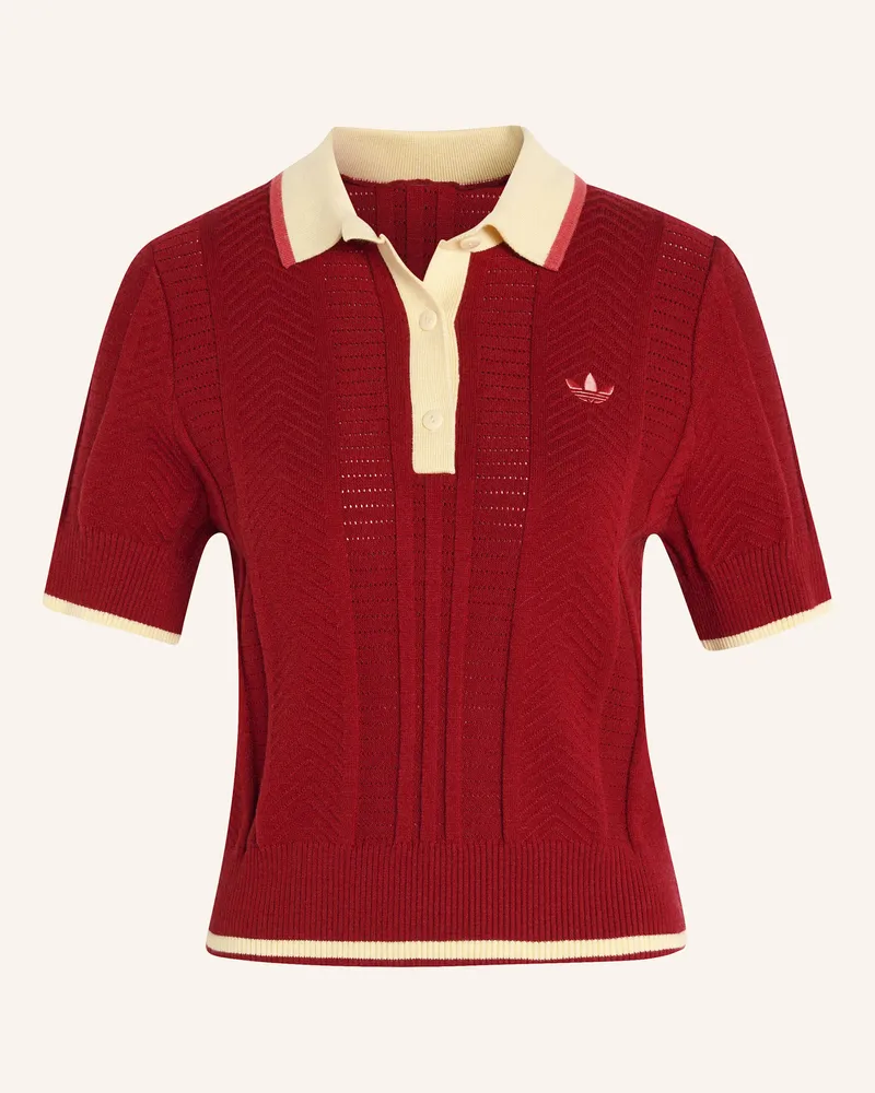 adidas Cali Poloshirt, Zopfmuster rot Rot