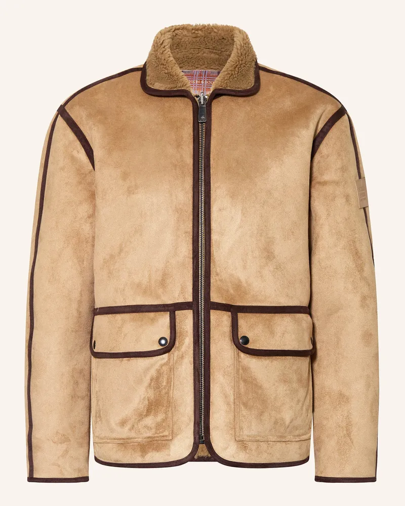 Scotch&Soda Kunstfell-Jacke zum Wenden Beige