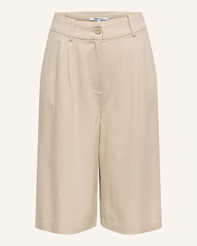 only Bermudas mit Leinen Beige