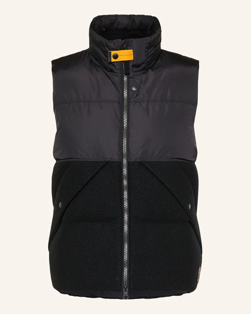 Parajumpers Daunenweste Varone Im Materialmix schwarz Schwarz