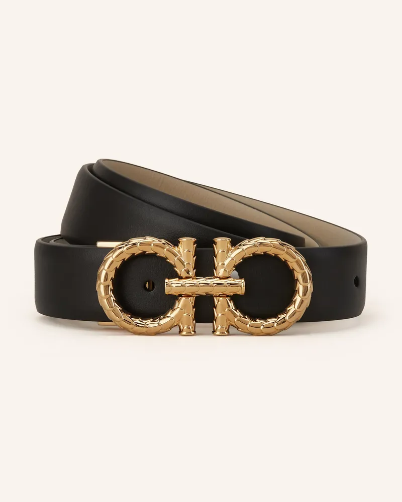 Ferragamo Ledergürtel Schwarz
