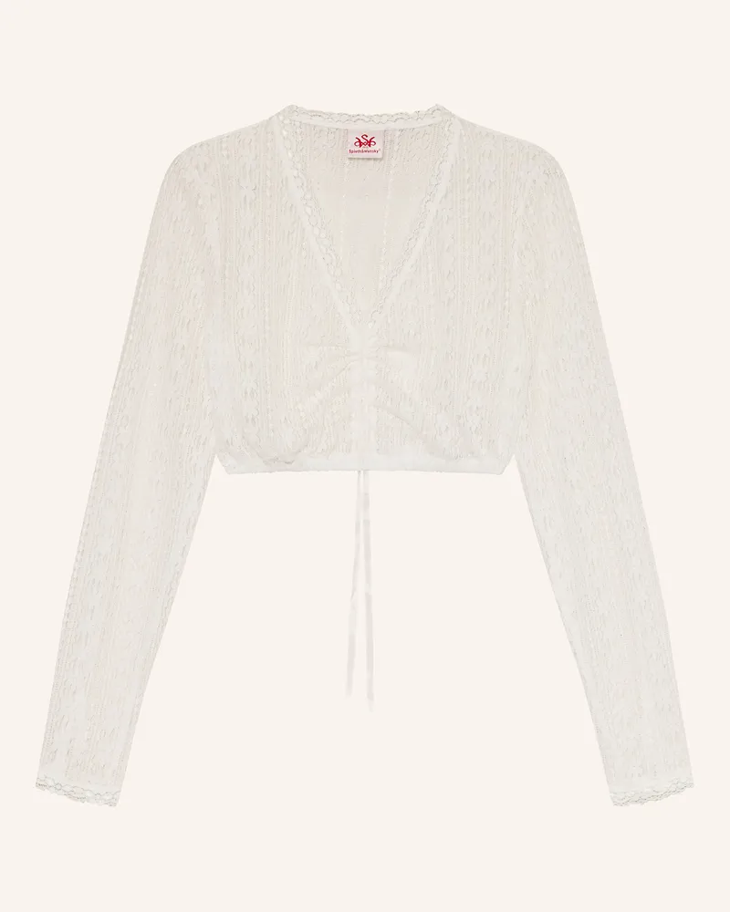 Spieth & Wensky Dirndlbluse Gaisach Aus Spitze weiss Weiss