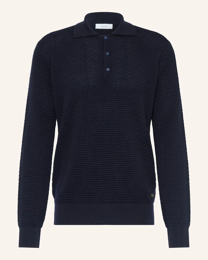 Eton Pullover aus Merinowolle Dunkelblau
