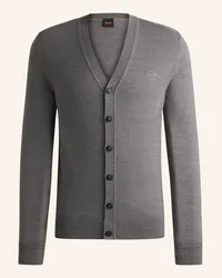 HUGO BOSS Strickjacke AVAC_CD Regular Fit Grau