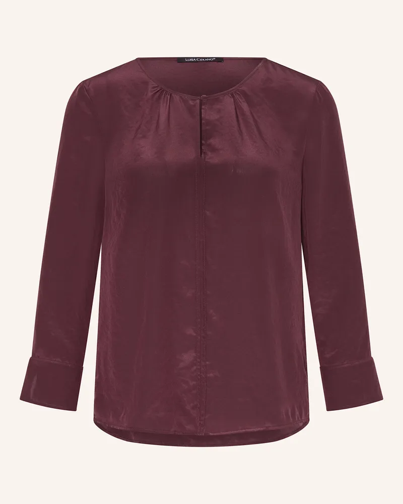 Luisa Cerano Blusenshirt mit 3/4-Arm Dunkelrot