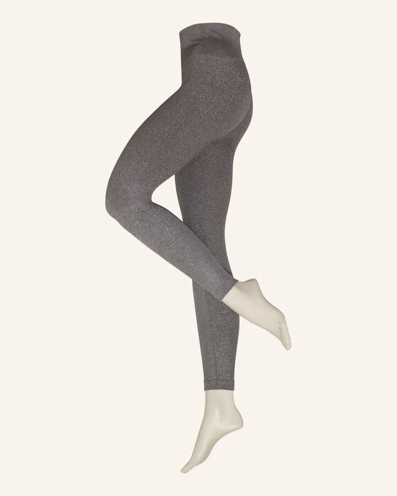 Wolford Leggings Mit Glitzergarn grau Silber
