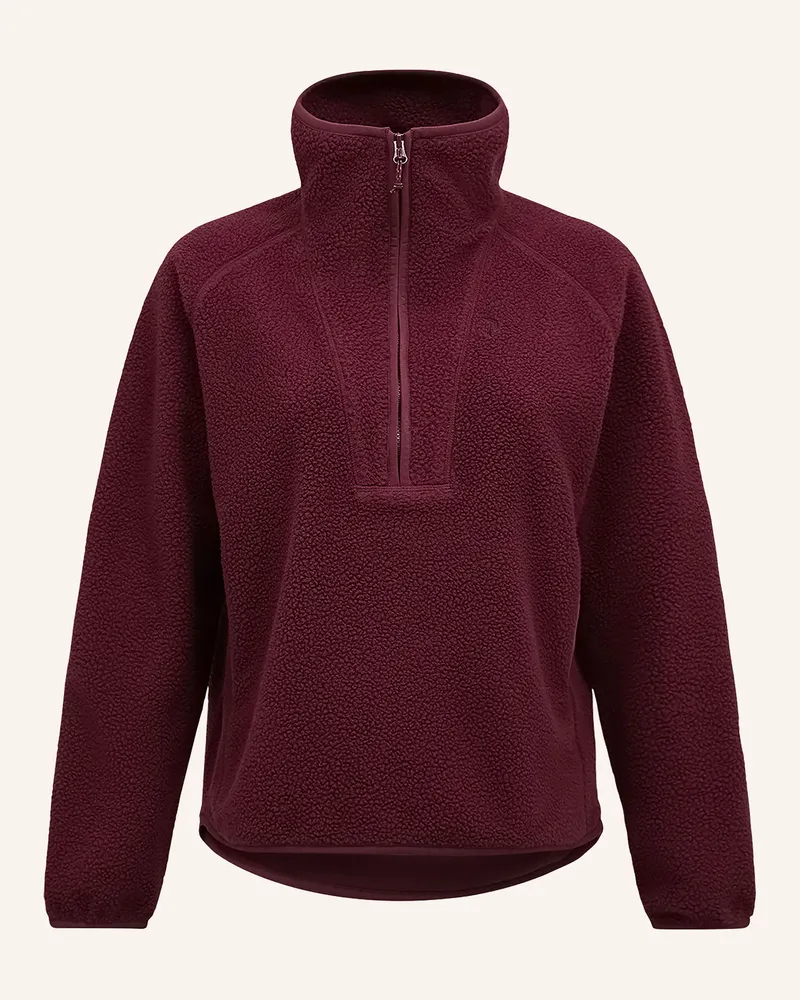 Peak Performance Fleece-Troyer Naturerush rot Dunkelrot