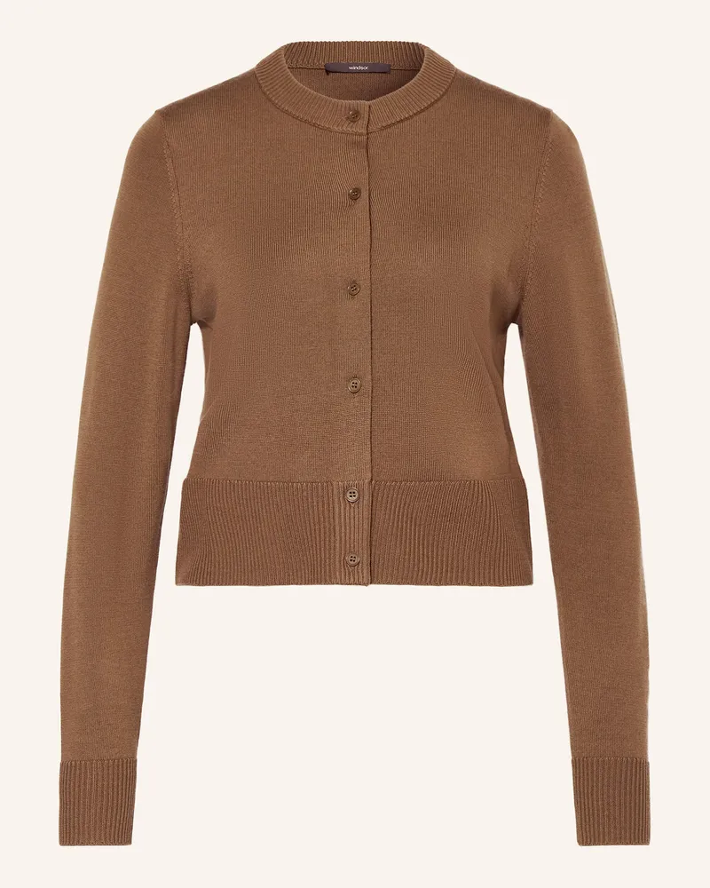 windsor. Strickjacke aus Merinowolle Camel