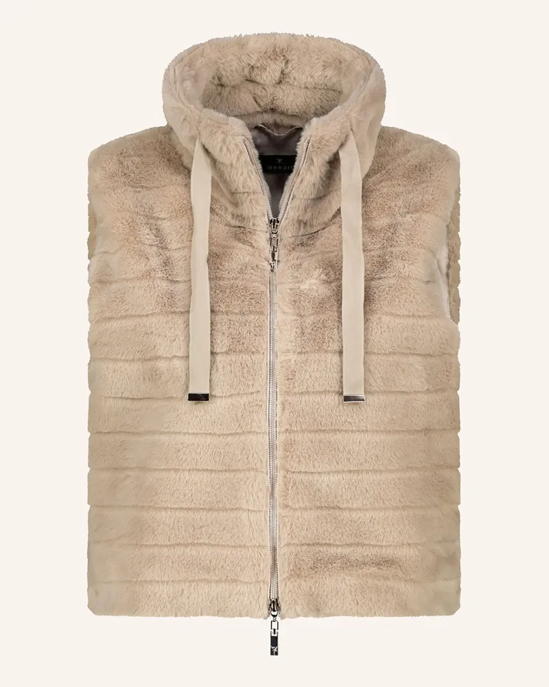 monari Kunstfell-Weste beige Taupe