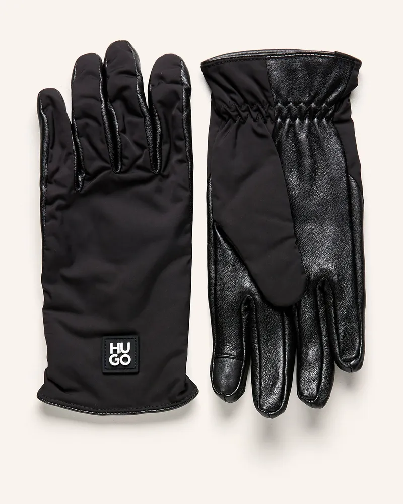 HUGO BOSS Lederhandschuhe LUMINARY Schwarz