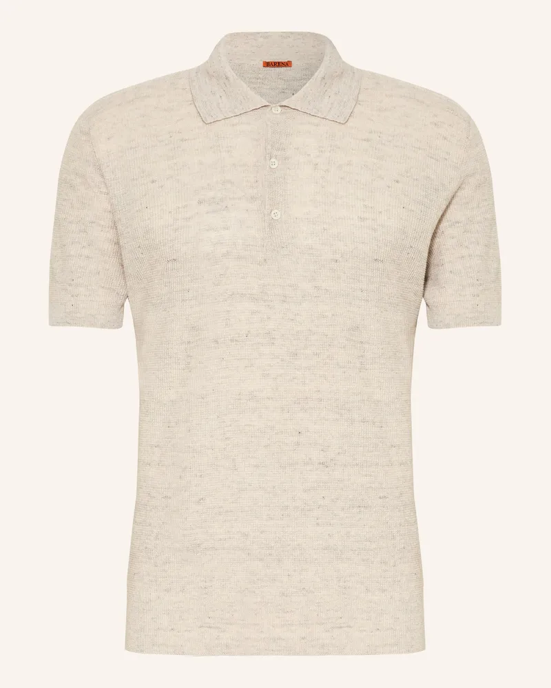 BARENA Strick-Poloshirt Risada weiss Beige