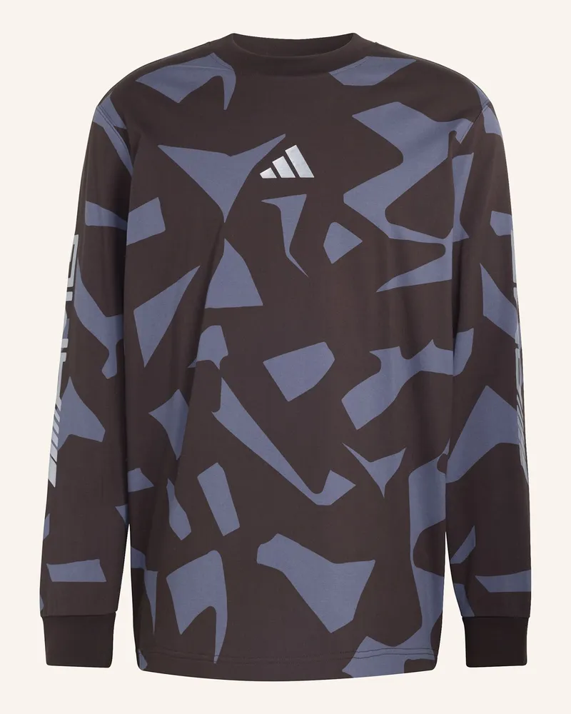 adidas AMG CAMO LANGARMSHIRT Braun