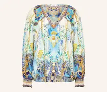 Seidenbluse mit Schmucksteinen