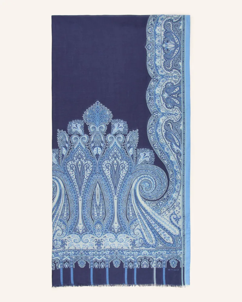 Etro Schal blau Dunkelblau