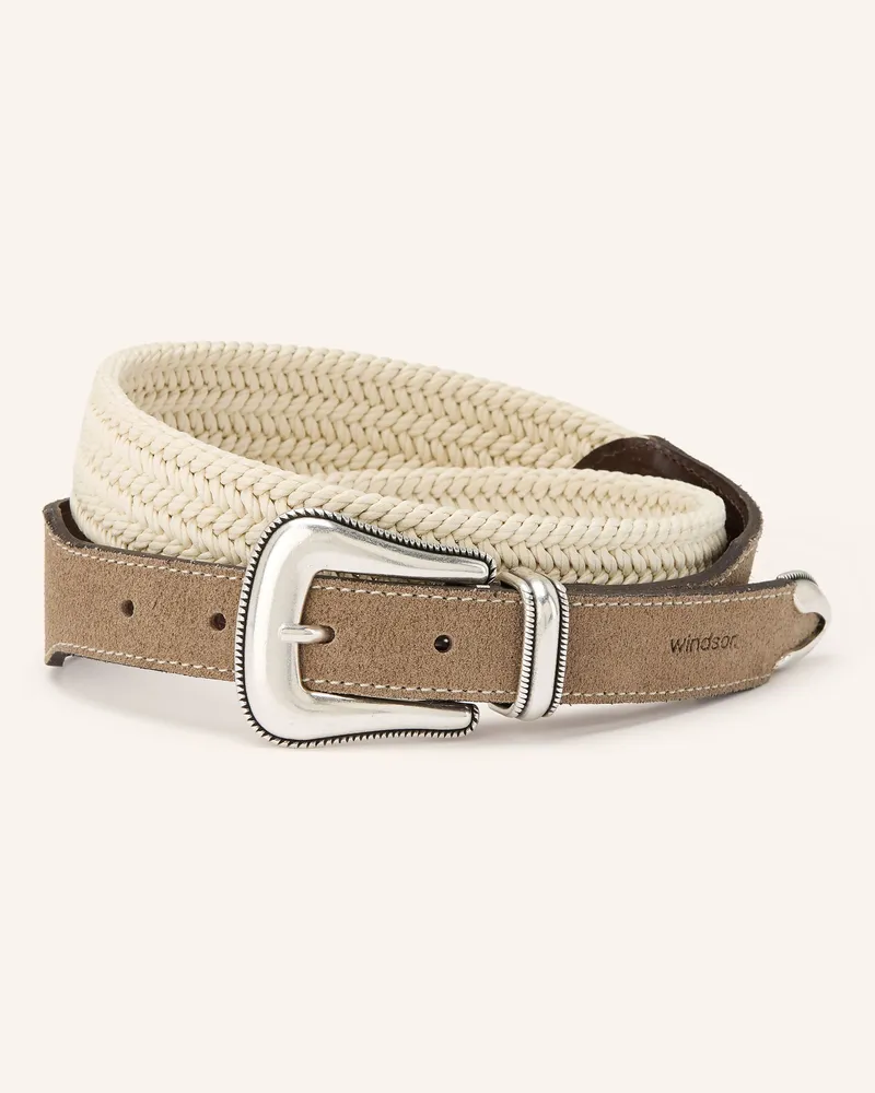 windsor. Flechtgürtel beige Ecru