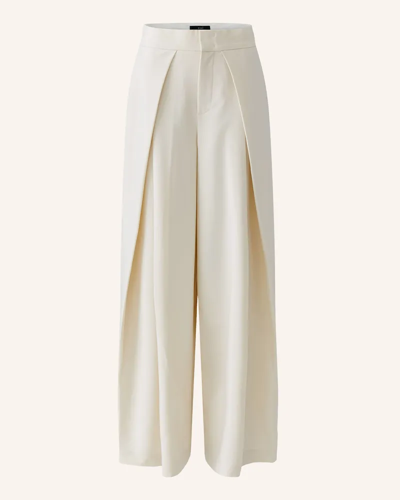 Oui  Marlenehose weiss Creme