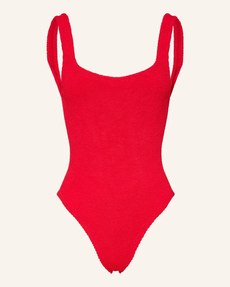 Hunza G Badeanzug SQUARE NECK Rot