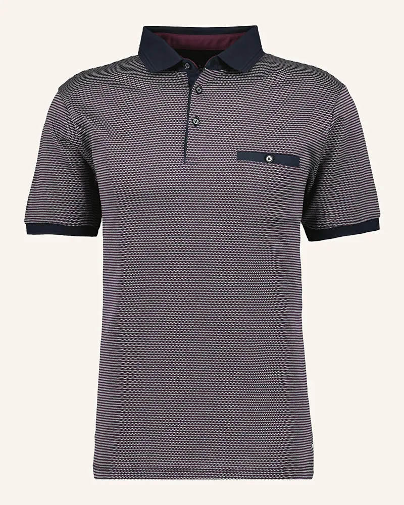 Ragman Jersey-Poloshirt Dunkelblau