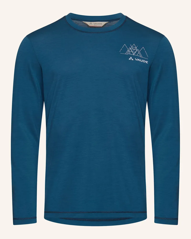 Vaude Funktionsshirt Monviso Wool Ls T-Shirt blau Blau