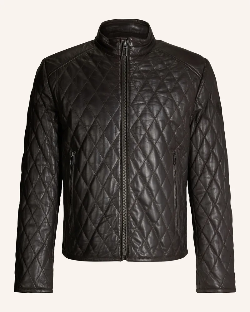 JOOP! Lederjacke Dunkelbraun