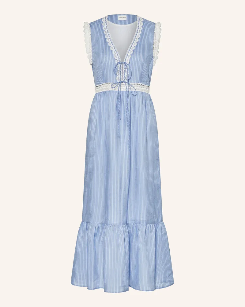 Claudie Pierlot Kleid mit Spitze Hellblau