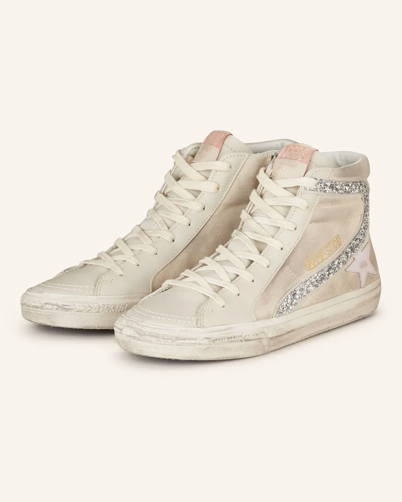 Golden Goose Hightop-Sneaker Slide beige Hellgrau