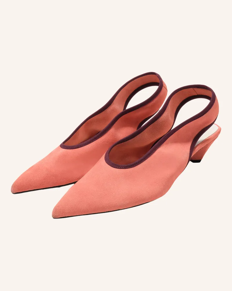 BIMBA Y LOLA Schuh Veloursleder Fersenfrei Niedriger Absatz orange Orange